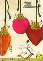 Postkarte Weihnachtskugeln (R*)