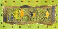 Magalie Masson - Postkarte Poissons verts