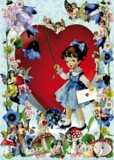 Postkarte Letter Hearts