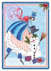 Postkarte Schneemann