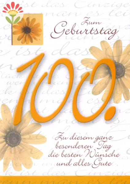 Klappkarte Geburtstag, 100.