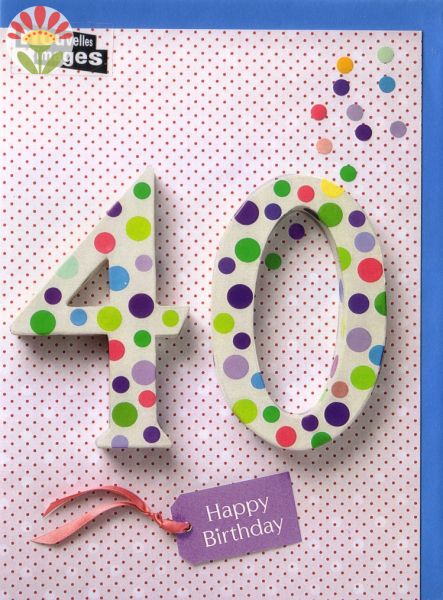 Klappkarte 40, Happy Birthday