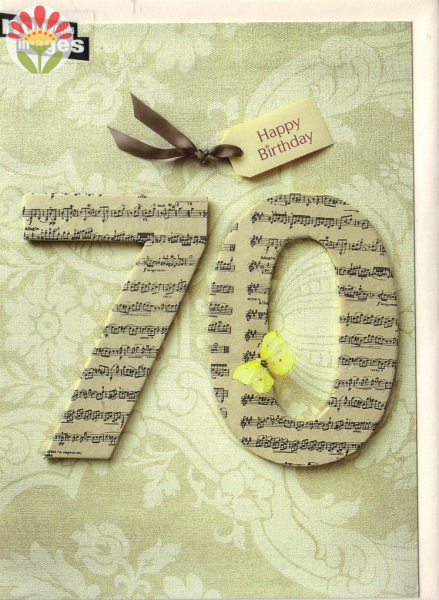 Klappkarte 70, Happy Birthday