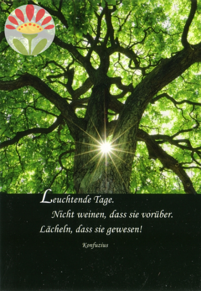 Trauerkarte Leuchtende Tage