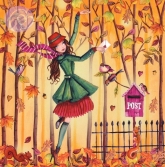 Postkarte Herbstwald