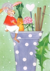 Postkarte Osterhase