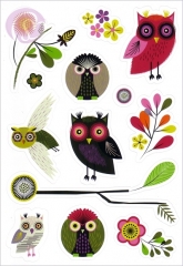 Elegant Owl Stickers, Eulen