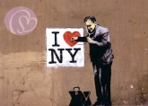 Postkarte I love New York (Banksy)