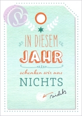 Postkarte Dieses Jahr nichts
