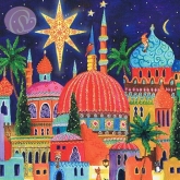 Postkarte Stern über Bethlehem