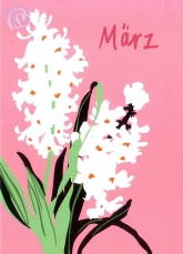 03/ Postkarte März, Flowers