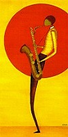 Ona - Postkarte Jazz Man II