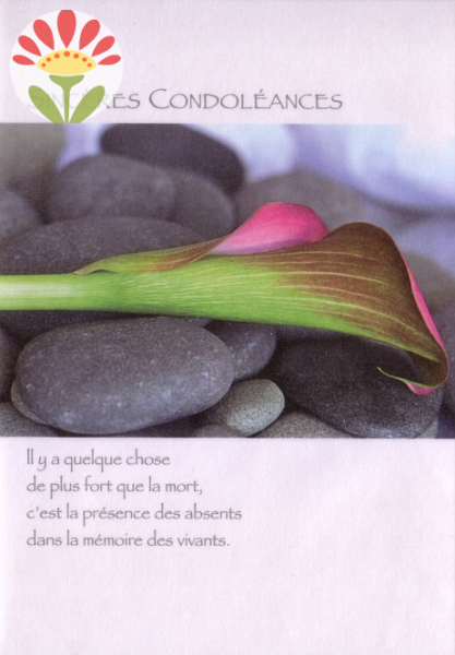 Klappkarte Sincères Condoléances