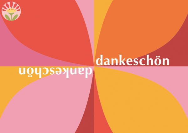 Poskarte Dankeschön, Retrogeometrie