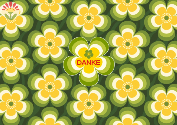 Poskarte Danke, Butterblume