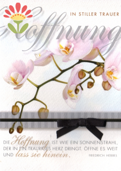 Klappkarte In stiller Trauer, Hoffnung