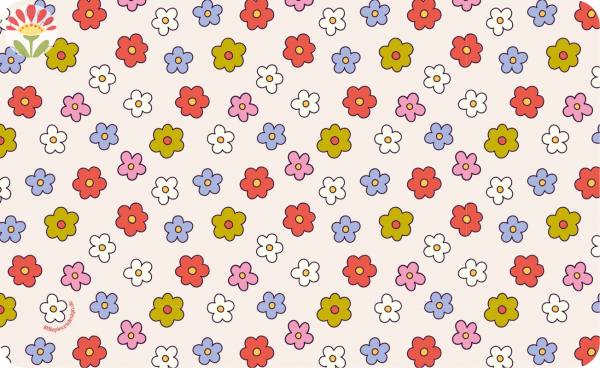 Frühstücksbrettchen Cartoon-Blumen