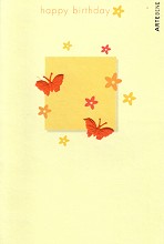Klappkarte Schmetterlinge, orange