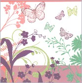 Postkarte Schmetterlinge
