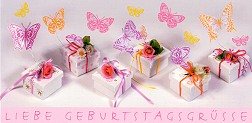 Postkarte Liebe Geburtstagsgrüsse