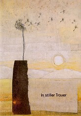 Klappkarte In stiller Trauer, Pusteblume