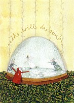 Postkarte Schneekugel