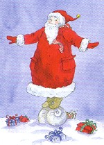 Klappkarte Weihnachtsmann