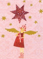 Postkarte Engel mit Stern