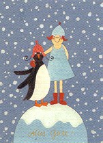 Klappkarte Pinguin, Alles Gute (R*)
