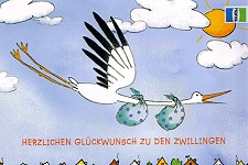Klappkarte Zwillinge