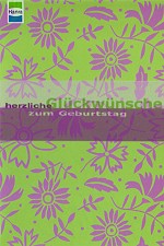 Klappkarte Geburtstag, Floral grün