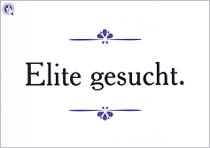 Postkarte Elite gesucht