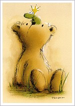 Postkarte Der König bin ich!