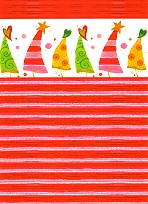 Klappkarte Bunte Weihnachtsbäume