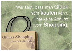 Postkarte Glücks-Shopping