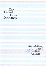Klappkarte Sohn