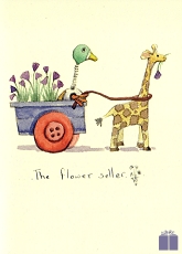Klappkarte The flower seller