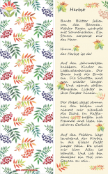 Lesezeichen Herbstfarben, sortiert