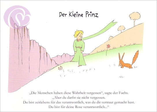 De Saint Exupery Postkarte Der Kleine Prinz 212 Schreib Mal Wieder Karten De