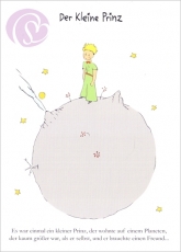Postkarte Der kleine Prinz, Planet