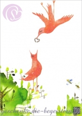 Postkarte Vogelhochzeit