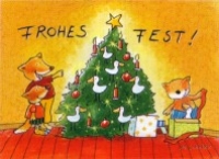 Weihnachtskarte Weihnachtsabend