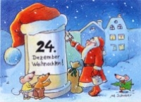 Weihnachtskarte 24. Dezember