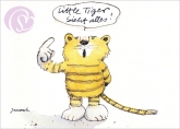Postkarte Little Tiger sieht alles