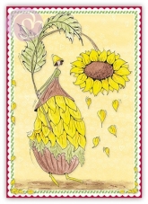 Postkarte Sonnenblume