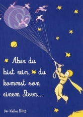 Postkarte Der kleine Prinz, Stern