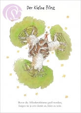 Postkarte Der kleine Prinz, Affenbrotbaum