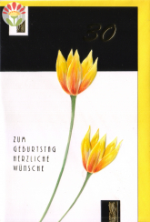 Klappkarte 30. Geburtstag, Tulpen