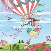 Postkarte Heißluftballon