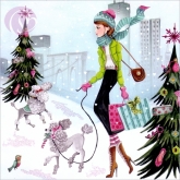 Postkarte Weihnachtsshopping